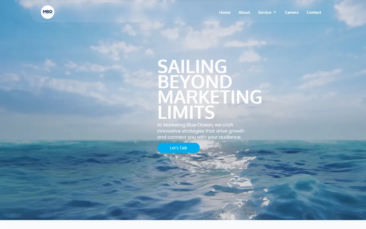 Marketing Blue Ocean website